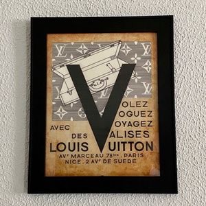 Louis Vuitton Patented Print with Frame 11x14